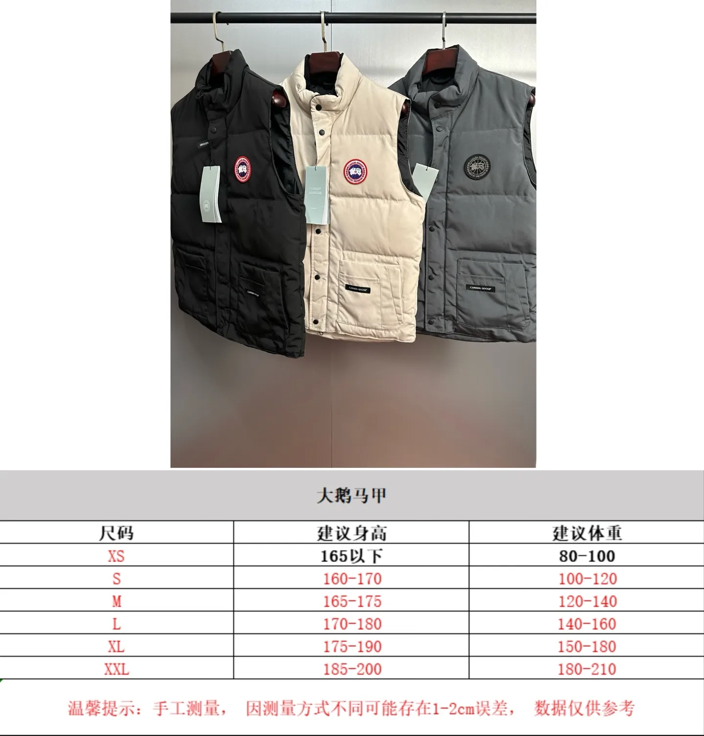 Size chart P520